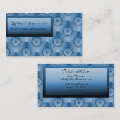 Carte de visite chic ultramoderne, bleu électrique (Devant / Derrière)