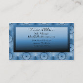 Carte de visite chic ultramoderne, bleu électrique (Dos)