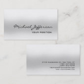 Carte De Visite Chic Unique Grey tendance personnel (Devant / Derrière)