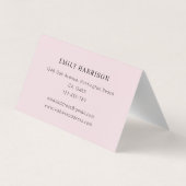 Carte De Visite Chic Watercolor Floral Periwinkle (Dos)