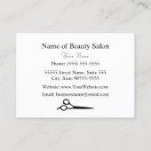 Carte De Visite Chic Woman rose et noir Zebra Hair Salon (Dos)