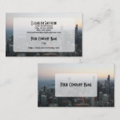 Carte De Visite Chicago Skyline à Sunset (Devant / Derrière)