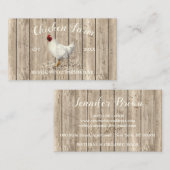 Carte De Visite Chicken Ferme Bois Oeuf rustique (Devant / Derrière)
