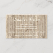 Carte De Visite Chicken Ferme Bois Oeuf rustique (Dos)