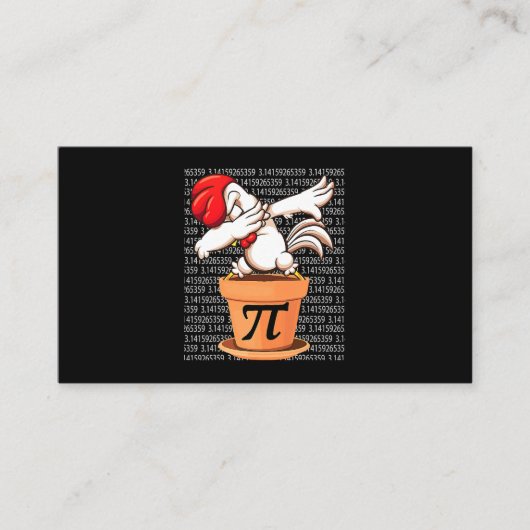 Carte De Visite Chicken Pot Pi Chemise Pi Jour 2023 Maths drôle 3 (Devant)