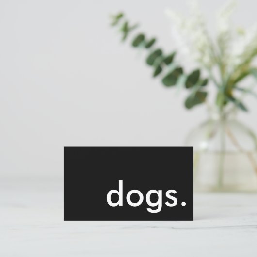 Carte De Visite chien. (Debout devant)