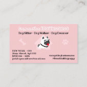 Carte De Visite Chien à balai rose français Chien à balai Groomer (Dos)