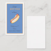 Carte De Visite Chien à chaud (Devant / Derrière)