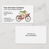 Carte De Visite Chien à vélo avec ami écureuil - Écharpe d'hiver (Devant / Derrière)