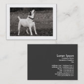 Carte De Visite Chien Agog (frontière) (Devant / Derrière)