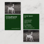 Carte De Visite Chien Agog - Vert foncé (Devant / Derrière)