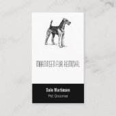 Carte De Visite Chien Airedale (Devant)
