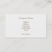 CARTE DE VISITE CHIEN ALLEMAND SHEPHERD (Dos)