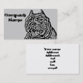 Carte De Visite Chien américain de despote (Devant / Derrière)