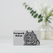 Carte De Visite Chien américain de despote (Debout devant)