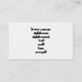 Carte De Visite Chien américain de despote (Dos)