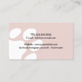 Carte De Visite Chien Amis Animaux de Compagnie Walker Cute Rose C (Dos)