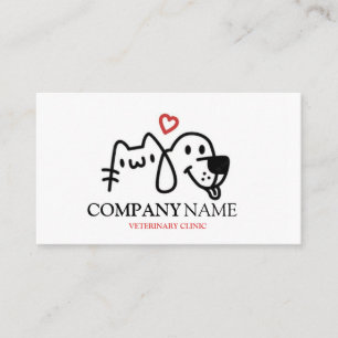 Carte De Visite Chien Animal Compagnon Logo Clinique Vétérinaire