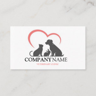 Carte De Visite Chien Animal Compagnon Logo Clinique Vétérinaire