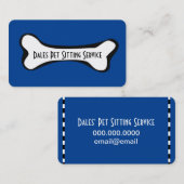 Carte De Visite Chien Animal de compagnie (Devant / Derrière)