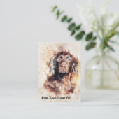 Carte de visite Chien Aquarelle (Debout devant)
