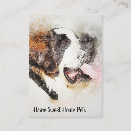 Carte de visite Chien Aquarelle (Devant)