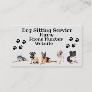 Carte De Visite Chien assis