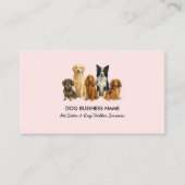 Carte De Visite Chien assis avec un animal de compagnie marchant A (Devant)