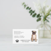 Carte De Visite Chien assis | Chien Paw (Debout devant)
