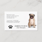 Carte De Visite Chien assis | Chien Paw (Devant)