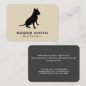 Carte De Visite Chien assis | Formation des chiens (Devant / Derrière)