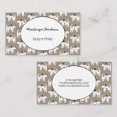 Carte De Visite Chien assis Jack Russell Terrier Papier Brown (Devant / Derrière)