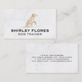 Carte De Visite Chien assis | Paw de sectionnement (Devant / Derrière)