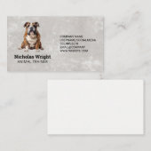 Carte De Visite Chien assis | Services d'Groomer du formateur (Devant / Derrière)