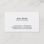 Carte De Visite Chien assis | vétérinaire (Dos)