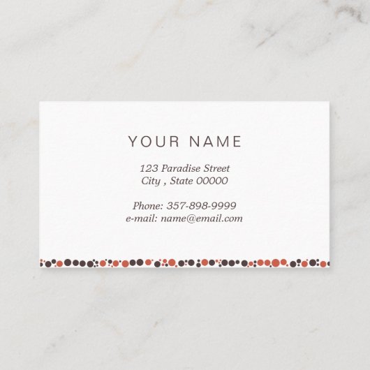 Carte De Visite Chien avec cercles (Dos)