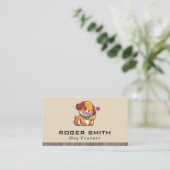 Carte De Visite Chien avec logo os (Debout devant)