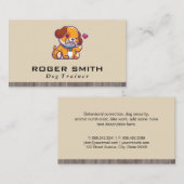 Carte De Visite Chien avec logo os (Devant / Derrière)