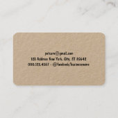 Carte De Visite Chien avec papier Kraft os (Dos)