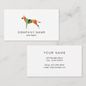 Carte De Visite Chien avec triangles colorés (Devant / Derrière)