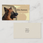 Carte De Visite Chien berger allemand (Devant / Derrière)