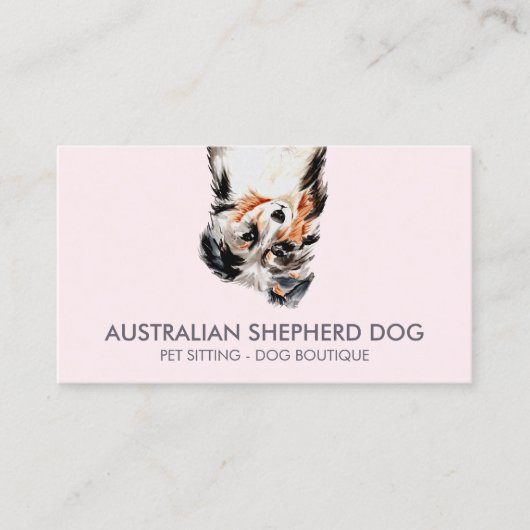 Carte De Visite Chien berger australien (Devant)