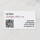 Carte De Visite Chien berger moderne (Dos)