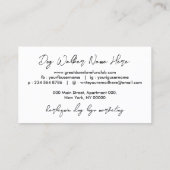 Carte De Visite Chien blanc grand dane arlequin (Dos)