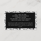 Carte De Visite Chien blanc noir Walker Animaux de compagnie (Dos)