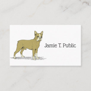 Carte De Visite Chien Bouledogue Français de Style Vintage