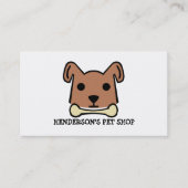 Carte De Visite Chien Brown avec os, Animaux de compagnie et Groom (Devant)