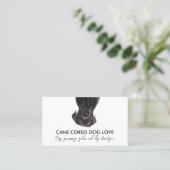 Carte De Visite Chien Cane Corso Noir (Debout devant)