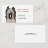 Carte De Visite Chien caricaturé mignon Briard | Services aux anim (Devant / Derrière)
