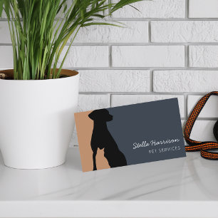 Carte De Visite Chien Chat Animal Compagnie Silhouette Moderne